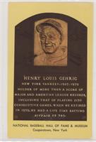 Inducted 1939 - Lou Gehrig [Good to VG‑EX]