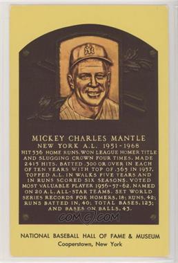 1964-1981 National Baseball Hall of Fame and Museum Postcards - [Base] - Curteichcolor #_MIMA - Inducted 1974 - Mickey Mantle [Poor to Fair]