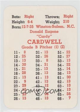 1964 APBA Baseball 1963 Season - [Base] #_DOCA.1 - Don Cardwell [Poor to Fair]