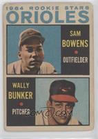1964 Rookie Stars - Sam Bowens, Wally Bunker [Poor to Fair]