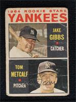 1964 Rookie Stars - Jake Gibbs, Tom Metcalf [Poor to Fair]