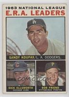 League Leaders - 1963 NL ERA Leaders (Sandy Koufax, Dick Ellsworth, Bob Friend)…