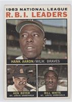 League Leaders - 1963 NL R.B.I. Leaders (Hank Aaron, Ken Boyer, Bill White)