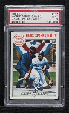 1964 Topps - [Base] #137 - World Series - Game #2 - Davis Sparks Rally [PSA 9 MINT]
