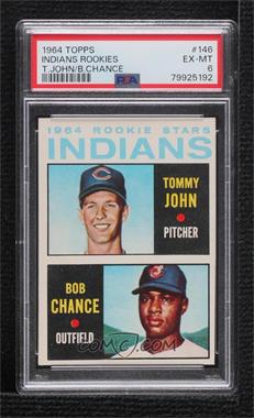 1964 Topps - [Base] #146 - 1964 Rookie Stars - Tommy John, Bob Chance [PSA 6 EX‑MT]