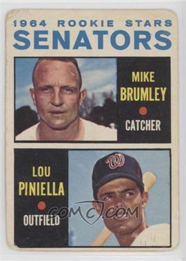 1964 Topps - [Base] #167 - 1964 Rookie Stars - Mike Brumley, Lou Piniella [Poor to Fair]