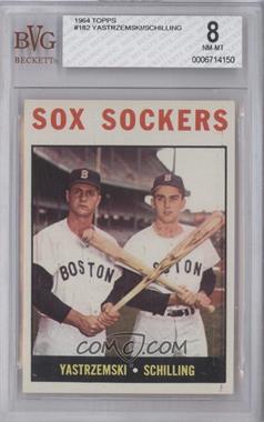 1964 Topps - [Base] #182 - Sox Sockers (Carl Yastrzemski, Chuck Schilling) [BVG 8 NM‑MT]
