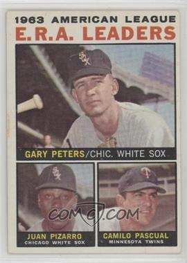 1964 Topps - [Base] #2 - League Leaders - 1963 AL ERA Leaders (Gary Peters, Juan Pizarro, Camilo Pascual)