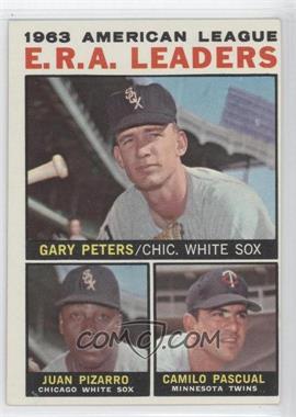 1964 Topps - [Base] #2 - League Leaders - 1963 AL ERA Leaders (Gary Peters, Juan Pizarro, Camilo Pascual) [Noted]