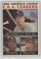 League Leaders - 1963 AL ERA Leaders (Gary Peters, Juan Pizarro, Camilo Pascual…