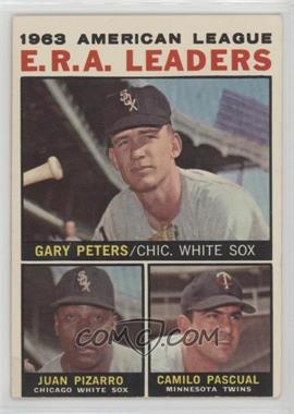 1964 Topps - [Base] #2 - League Leaders - 1963 AL ERA Leaders (Gary Peters, Juan Pizarro, Camilo Pascual)