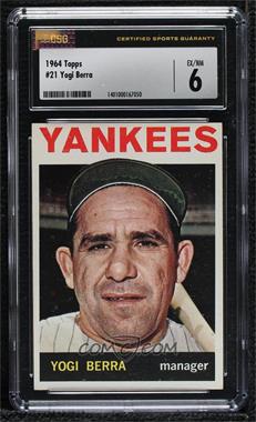 1964 Topps - [Base] #21 - Yogi Berra [CSG 6 Ex/NM]