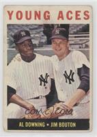 Young Aces (Al Downing, Jim Bouton) [COMC RCR Poor]