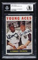 Young Aces (Al Downing, Jim Bouton) [BAS BGS Authentic]