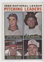 League Leaders - 1963 NL Pitching Leaders (Sandy Koufax, Juan Marichal, Warren …