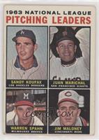 League Leaders - 1963 NL Pitching Leaders (Sandy Koufax, Juan Marichal, Warren …