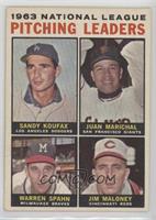 League Leaders - 1963 NL Pitching Leaders (Sandy Koufax, Juan Marichal, Warren …