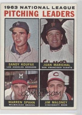 1964 Topps - [Base] #3 - League Leaders - 1963 NL Pitching Leaders (Sandy Koufax, Juan Marichal, Warren Spahn, Jim Maloney)