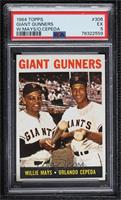 Giant Gunners (Willie Mays, Orlando Cepeda) [PSA 5 EX]