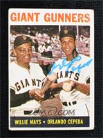 Giant Gunners (Willie Mays, Orlando Cepeda) [JSA Certified COA S…