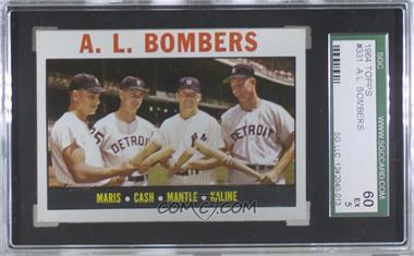 1964 Topps - [Base] #331 - A.L. Bombers (Roger Maris, Norm Cash, Mickey Mantle, Al Kaline) [SGC 60 EX 5]