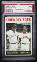 Friendly Foes (Willie McCovey, Leon Wagner) [PSA 7 NM]