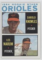 1964 Rookie Stars - Darold Knowles, Les Narum [Noted]