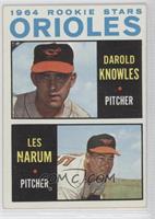 1964 Rookie Stars - Darold Knowles, Les Narum