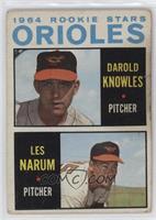 1964 Rookie Stars - Darold Knowles, Les Narum [Poor to Fair]