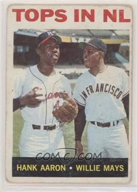 1964 Topps - [Base] #423 - Tops in NL (Hank Aaron, Willie Mays) [Good to VG‑EX]