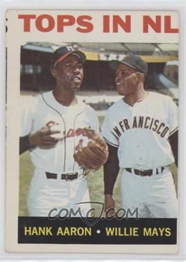 1964 Topps - [Base] #423 - Tops in NL (Hank Aaron, Willie Mays) [Good to VG‑EX]