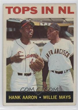 1964 Topps - [Base] #423 - Tops in NL (Hank Aaron, Willie Mays)