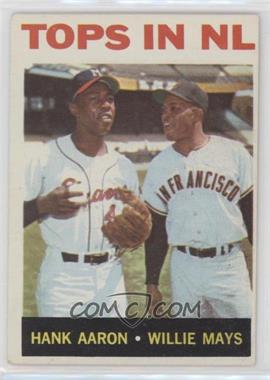 1964 Topps - [Base] #423 - Tops in NL (Hank Aaron, Willie Mays)