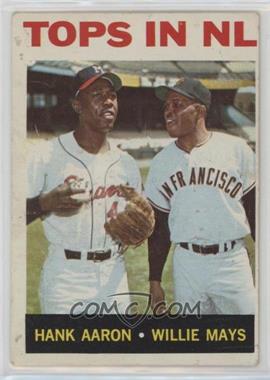 1964 Topps - [Base] #423 - Tops in NL (Hank Aaron, Willie Mays)