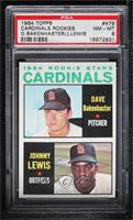 1964 Rookie Stars - Dave Bakenhaster, Johnny Lewis [PSA 8 NM‑MT]