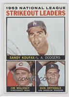 League Leaders - 1963 NL Strikeout Leaders (Sandy Koufax, Jim Maloney, Don Drys…