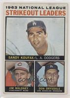 League Leaders - 1963 NL Strikeout Leaders (Sandy Koufax, Jim Maloney, Don Drys…