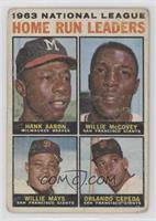 League Leaders - 1963 NL Home Run Leaders (Hank Aaron, Willie McCovey, Willie M…