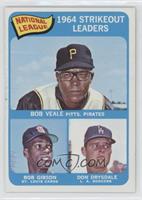 League Leaders - Bob Veale, Bob Gibson, Don Drysdale