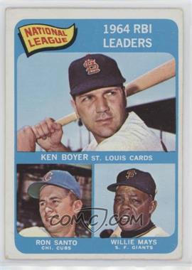 1965 O-Pee-Chee - [Base] #6 - League Leaders - Ken Boyer, Ron Santo, Willie Mays [Good to VG‑EX]