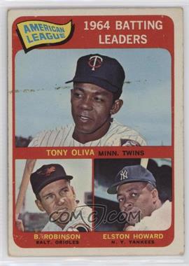 1965 Topps - [Base] #1 - League Leaders - Tony Oliva, Brooks Robinson, Elston Howard