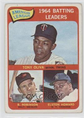 1965 Topps - [Base] #1 - League Leaders - Tony Oliva, Brooks Robinson, Elston Howard [Good to VG‑EX]