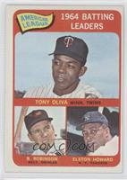 League Leaders - Tony Oliva, Brooks Robinson, Elston Howard