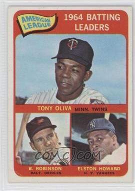 1965 Topps - [Base] #1 - League Leaders - Tony Oliva, Brooks Robinson, Elston Howard [Good to VG‑EX]
