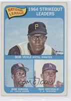 League Leaders - Bob Veale, Bob Gibson, Don Drysdale [Noted]