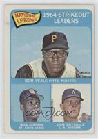 League Leaders - Bob Veale, Bob Gibson, Don Drysdale