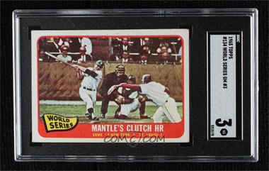 1965 Topps - [Base] #134 - 1964 World Series - Mantle's Clutch HR [SGC 3 VG]