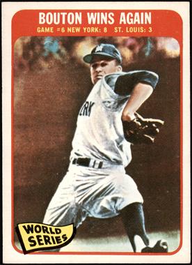 1965 Topps - [Base] #137 - 1964 World Series - Bouton Wins Again [EX MT+]