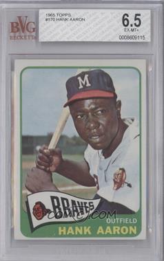 1965 Topps - [Base] #170 - Hank Aaron [BVG 6.5 EX‑MT+]