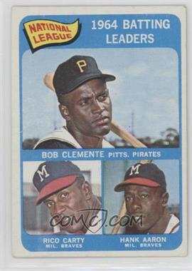 1965 Topps - [Base] #2 - League Leaders - Roberto Clemente, Rico Carty, Hank Aaron (Bob Clemente on Card)